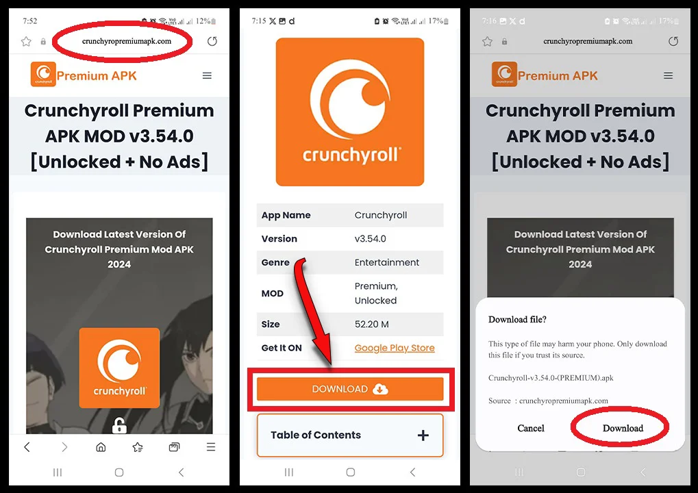 how to download crunchyroll premium apk screenshots